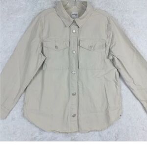 Kensie Beige Button-Up Jean Jacket